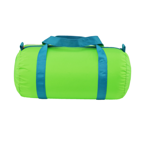 Lime/Aqua Nylon Duffel - Give Wink