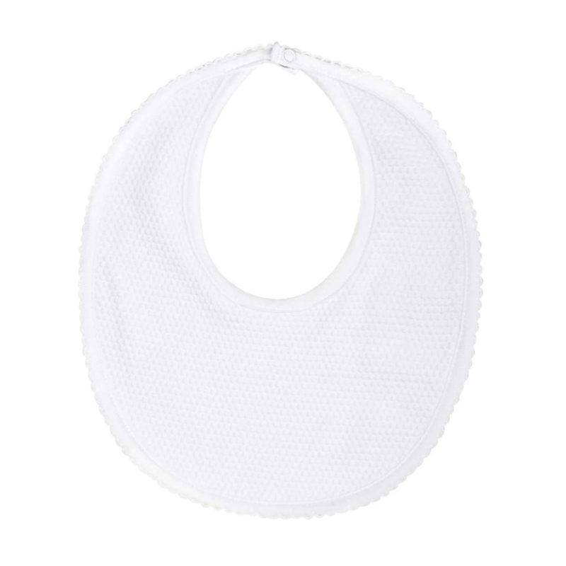 Pima Cotton Bubble Baby Bib - White - Give Wink