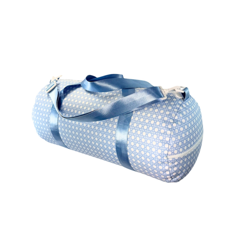 Personalized Glossed Bungalow Blue Weekender - Give Wink