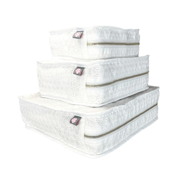 Personalized Eyelet White Organizing Trio - Give Wink