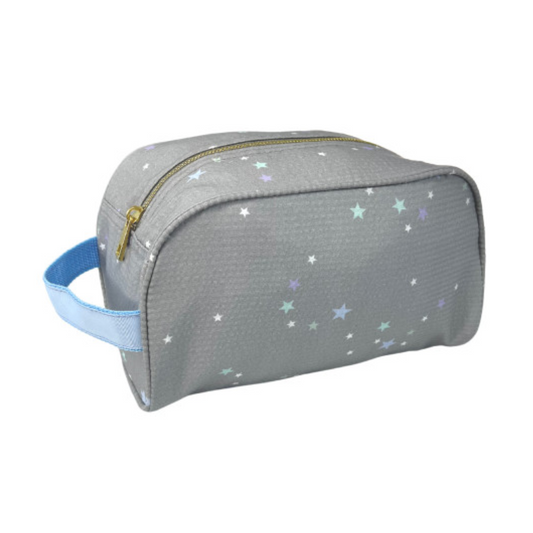 Personalized Seersucker Little Stars Traveler Pouch - Give Wink