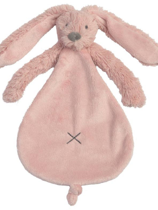 Stuffed Old Pink Rabbit Lovie - Give Wink