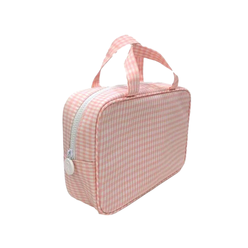Personalized Nylon Taffy Gingham Carry On - Give Wink