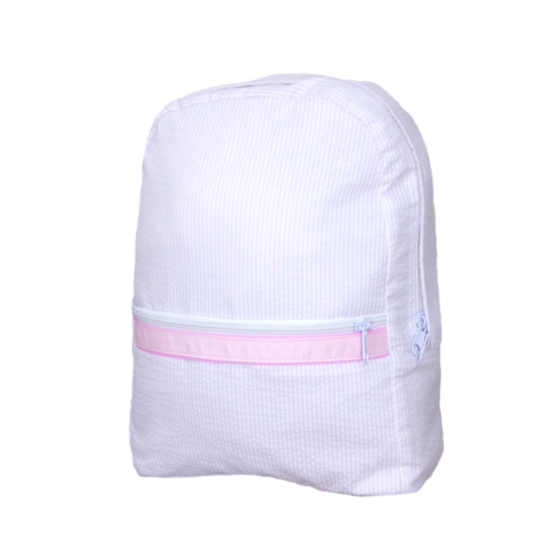 Pink Seersucker Small Backpack - Oh Mint - Miami Baby Store – Give