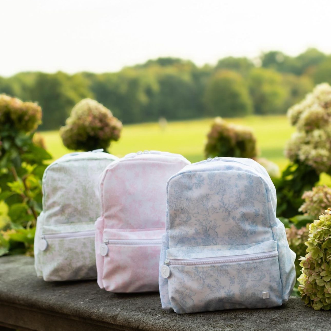 Personalized Small Nylon Backpack Toile Blue - Give Wink