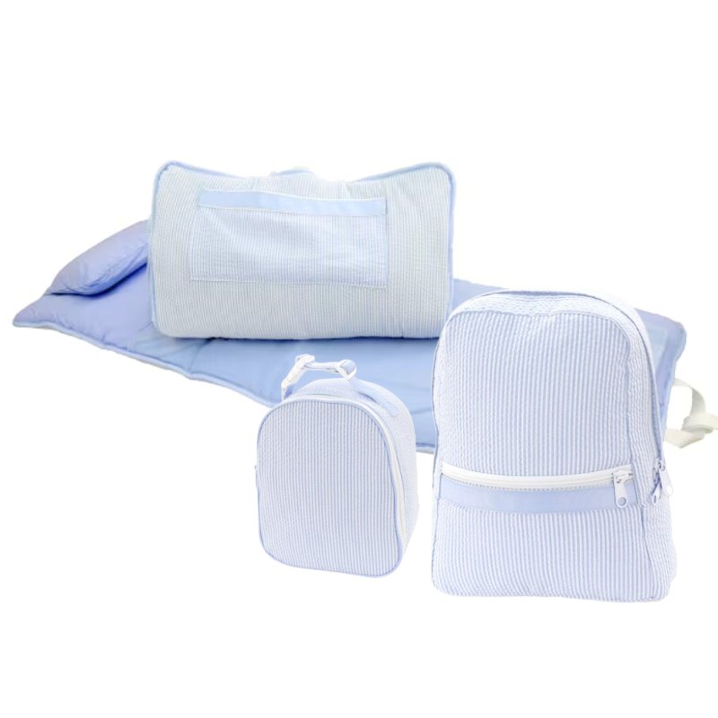 Hungry Back-to-School Bundle - Blue Seersucker - Give Wink