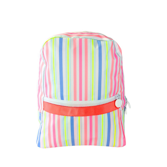 Personalized Glossed Tricolor Small Backpack - Give Wink