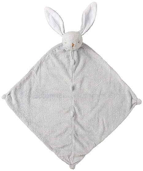 Personalized Grey Bunny Baby Lovie Blankie - Give Wink