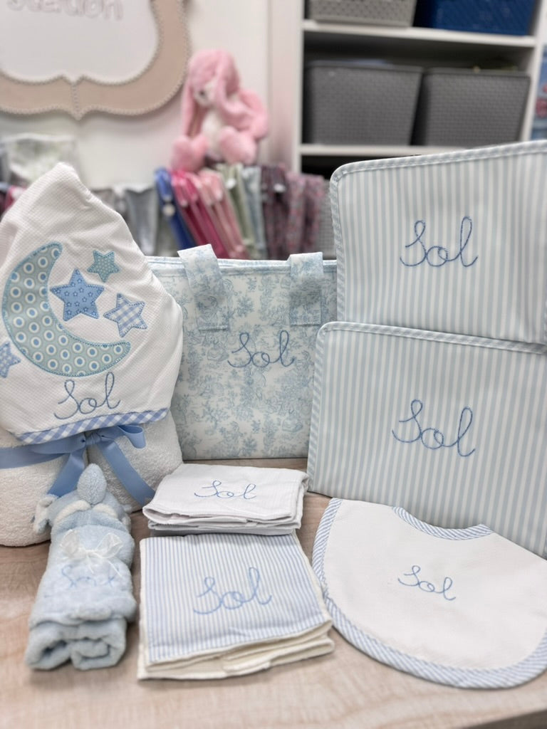 Personalized Nylon Stripe Blue Duet - Give Wink