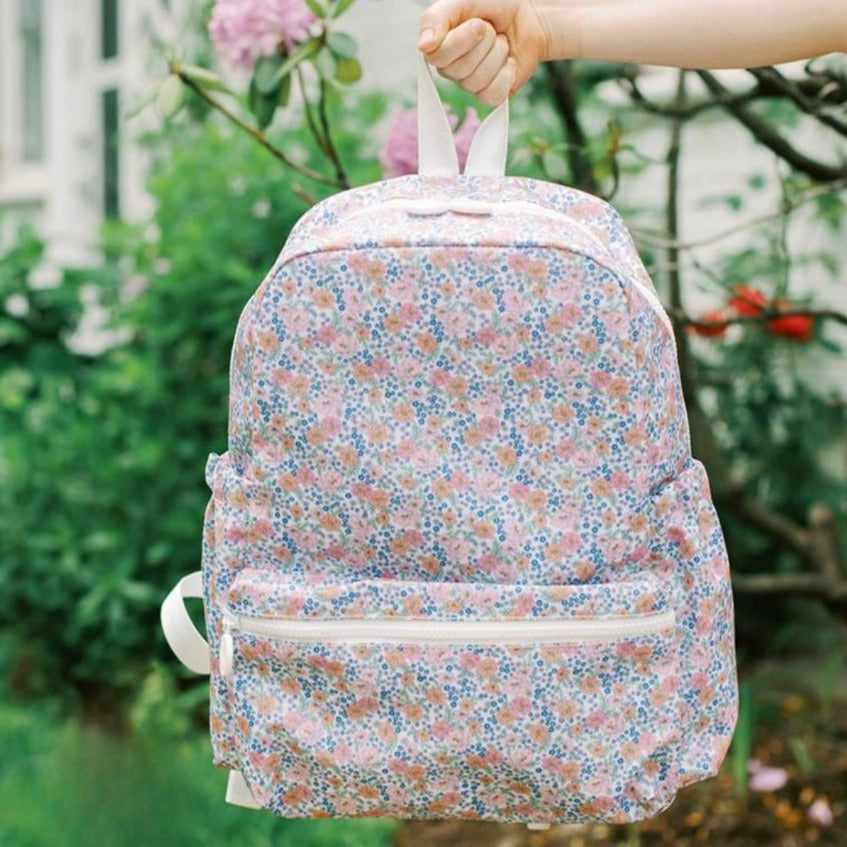 Personalized Nylon Floral Backpack - Give Wink