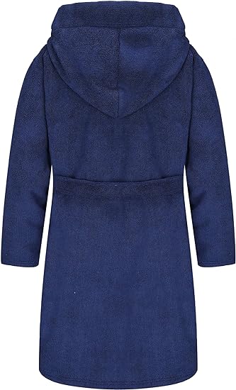 Navy Kids Soft Towel Hooded Robe Cotton - Give Wink