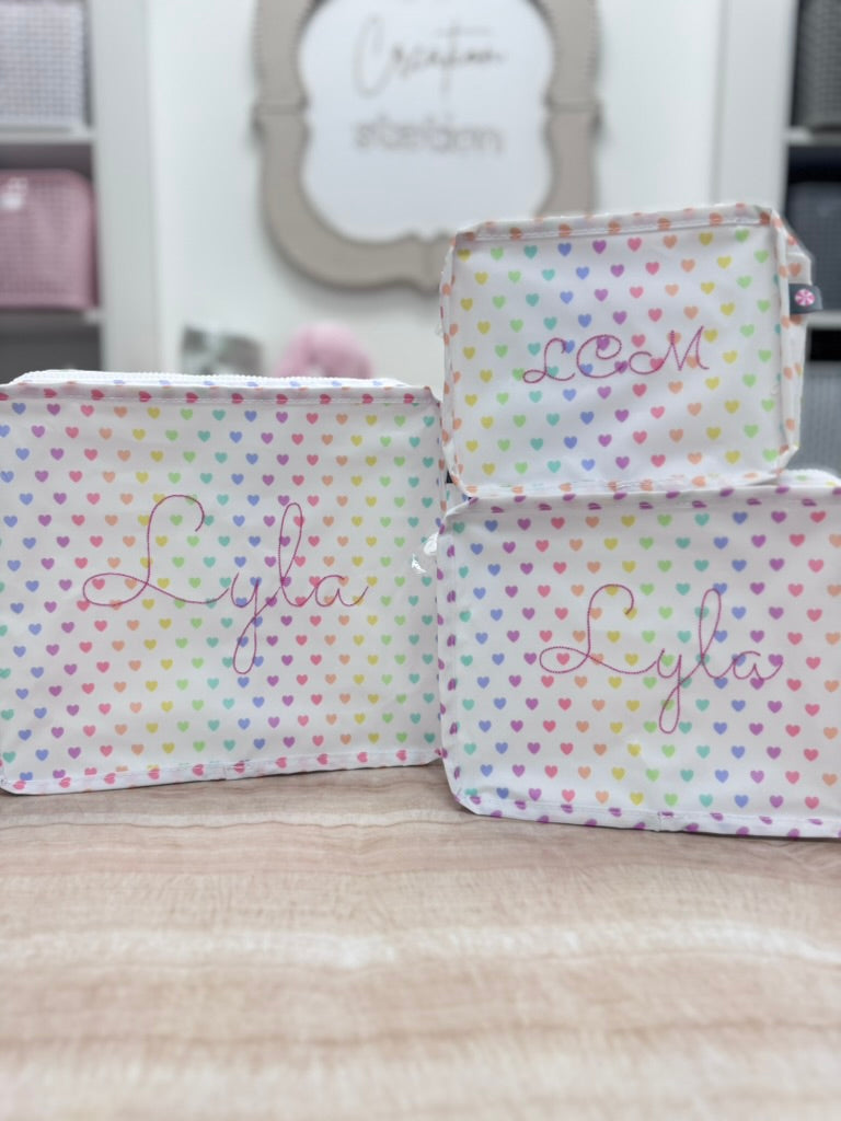 Personalized Glossed Sweetheart Organizing Trio - Give Wink