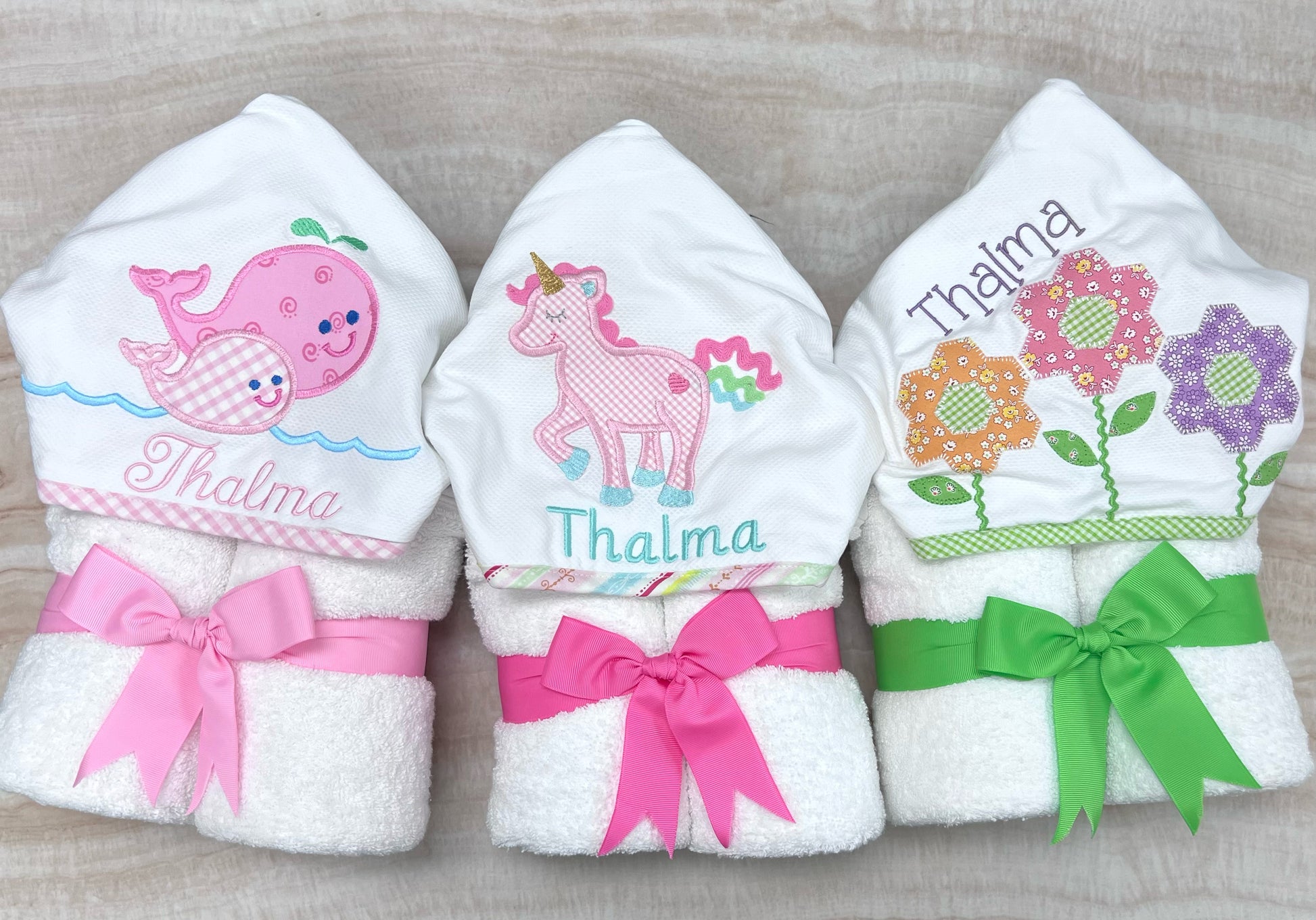 Personalized Baby Girl Pink Whale Hooded Towel - Give Wink