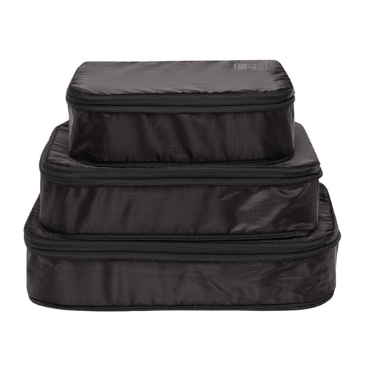 Compression Packing Cubes Set of 3 - Black - Give Wink