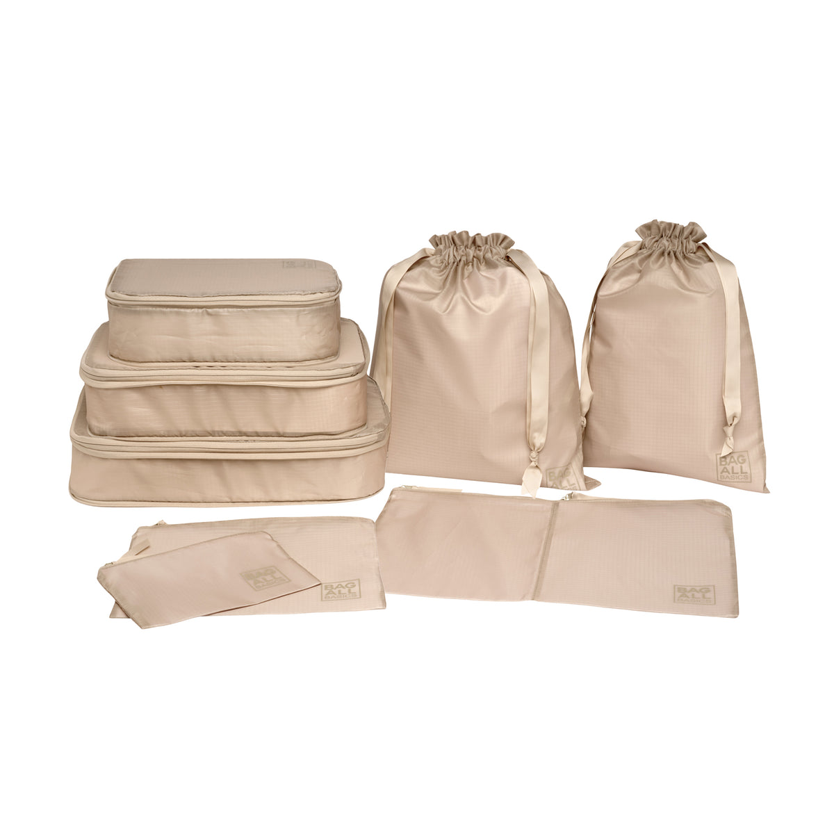 Compression Packing Cubes Set of 3 - Taupe - Give Wink