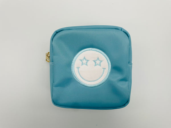 Velvet Happy Face Pouch - Give Wink