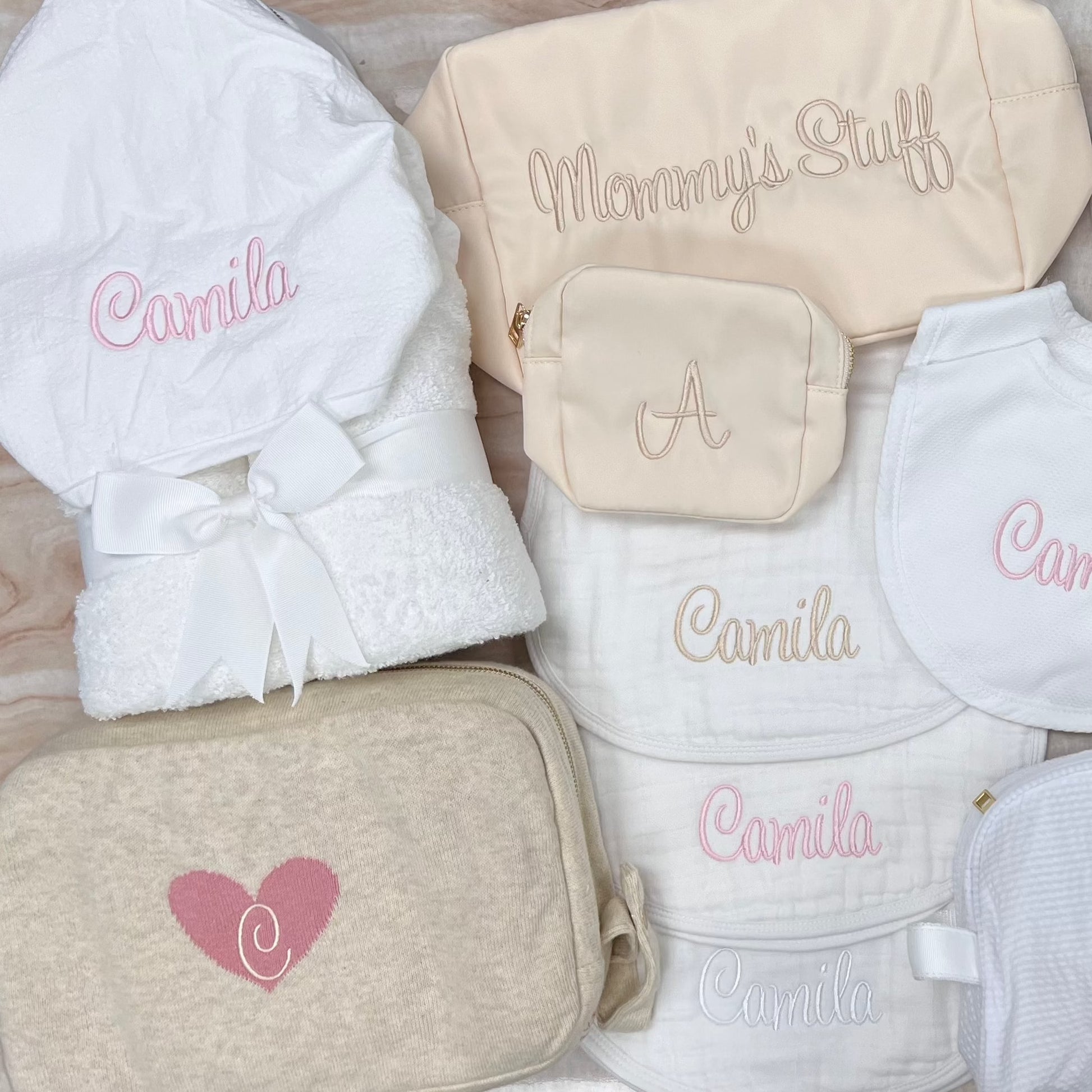 Happy Hearts 3 Piece Knitted Baby Travel Set - Give Wink