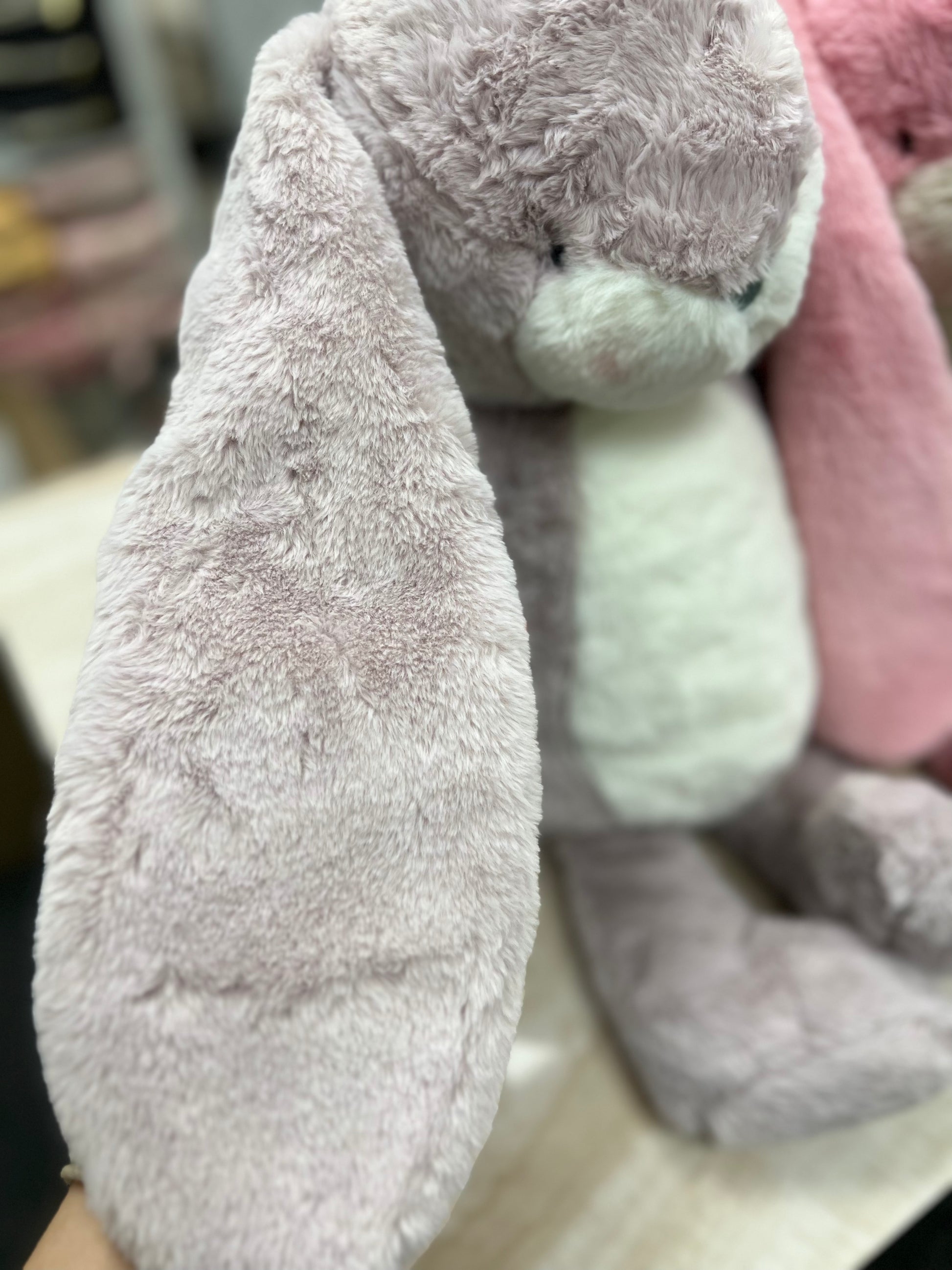 Personalized Big Floppy Bunny - Lilac Marble - Give Wink