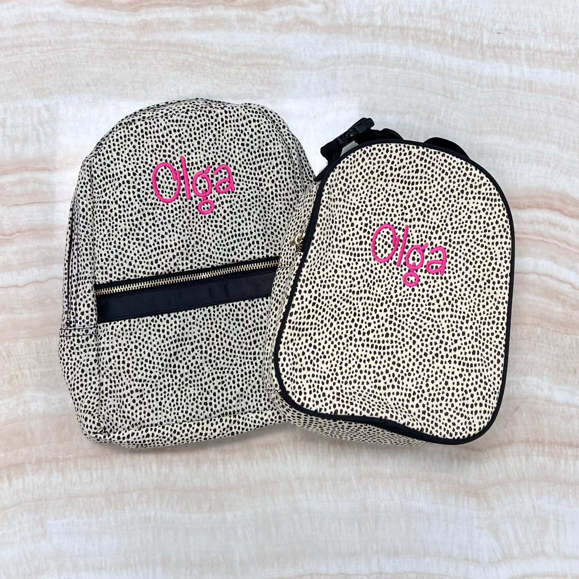 Personalized Seersucker Cheetah Small Backpack - Give Wink