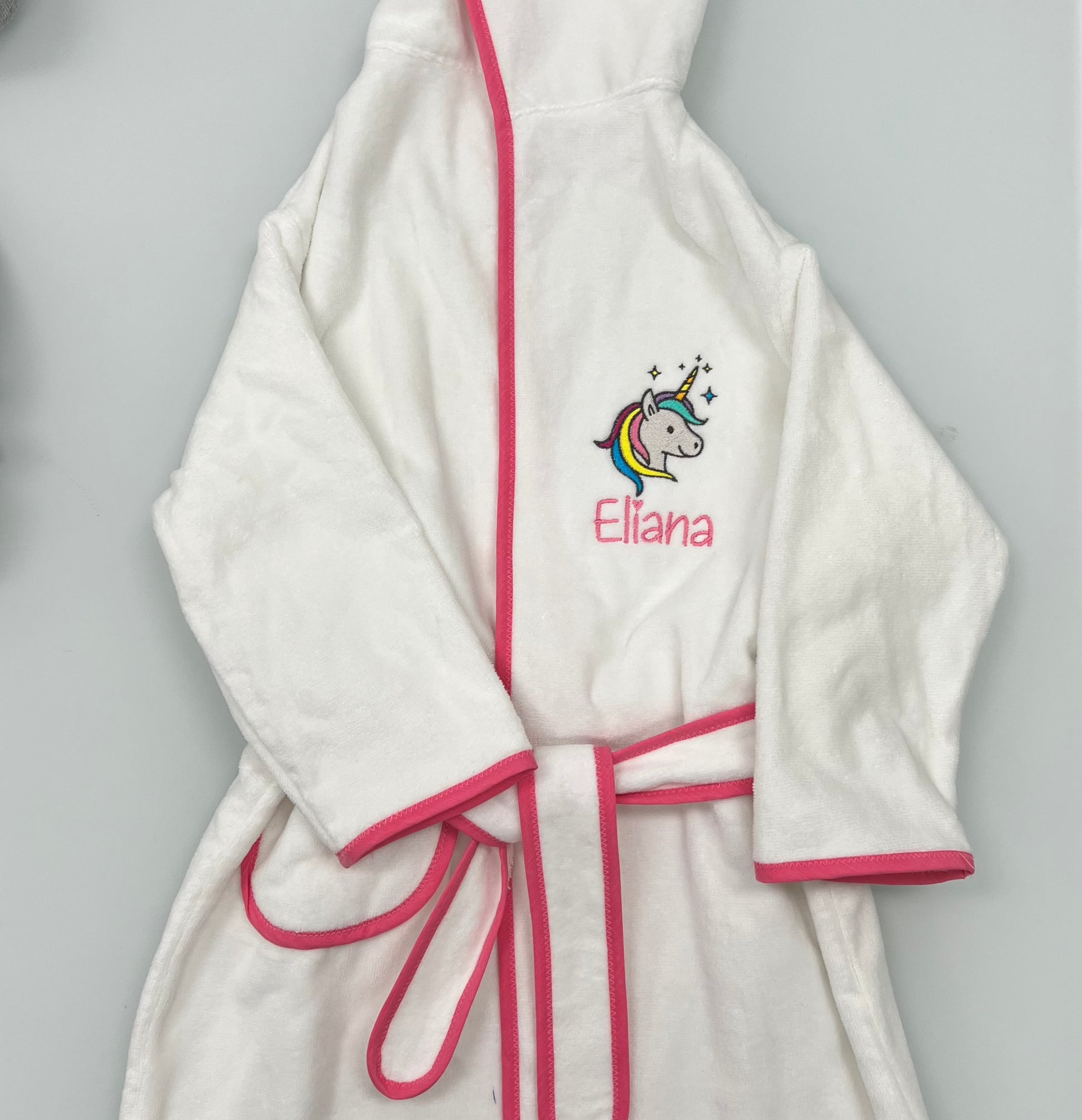 Trim Terry Bath Robe - Hot Pink - Give Wink