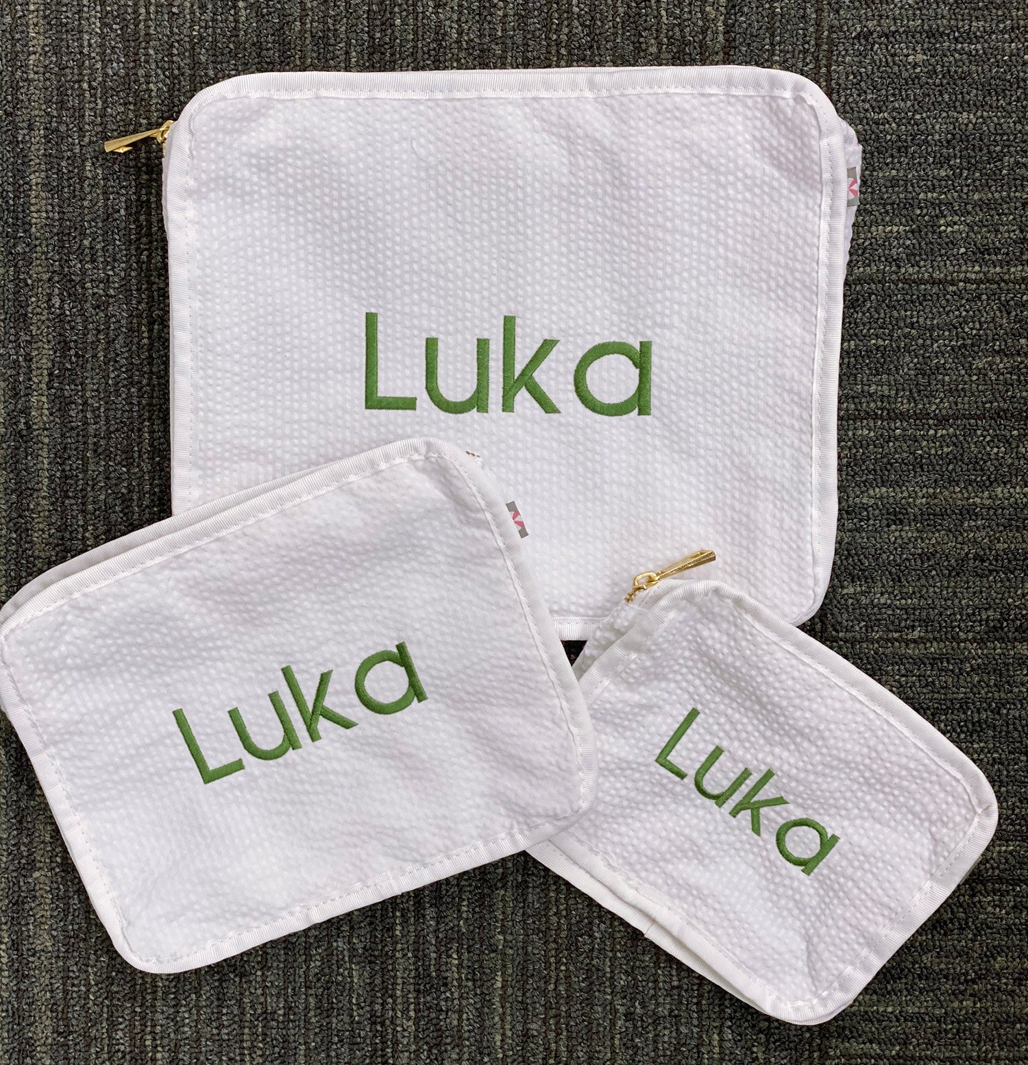 Personalized Eyelet White Organizing Trio - Give Wink