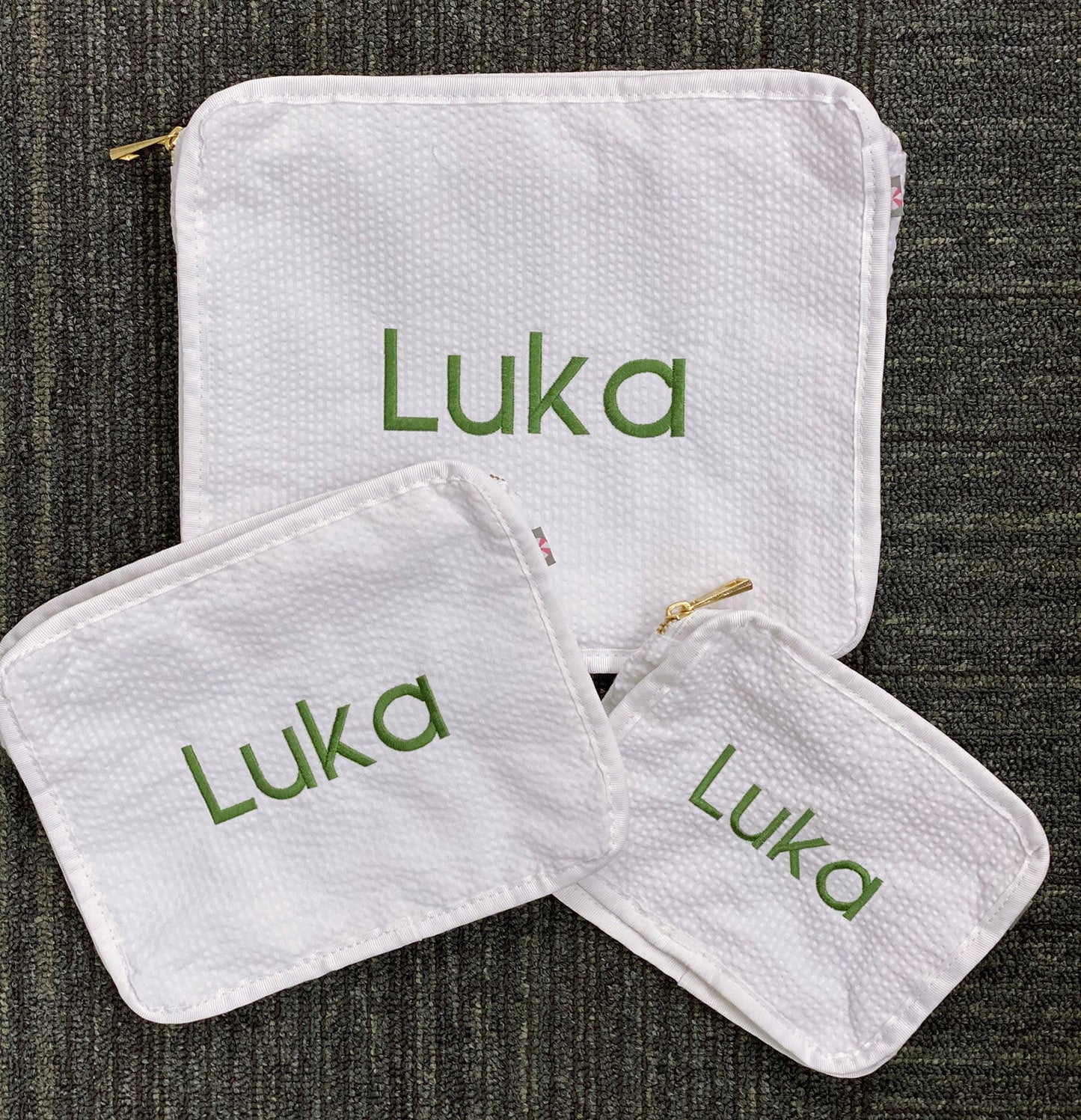 Personalized Eyelet White Organizing Trio - Give Wink