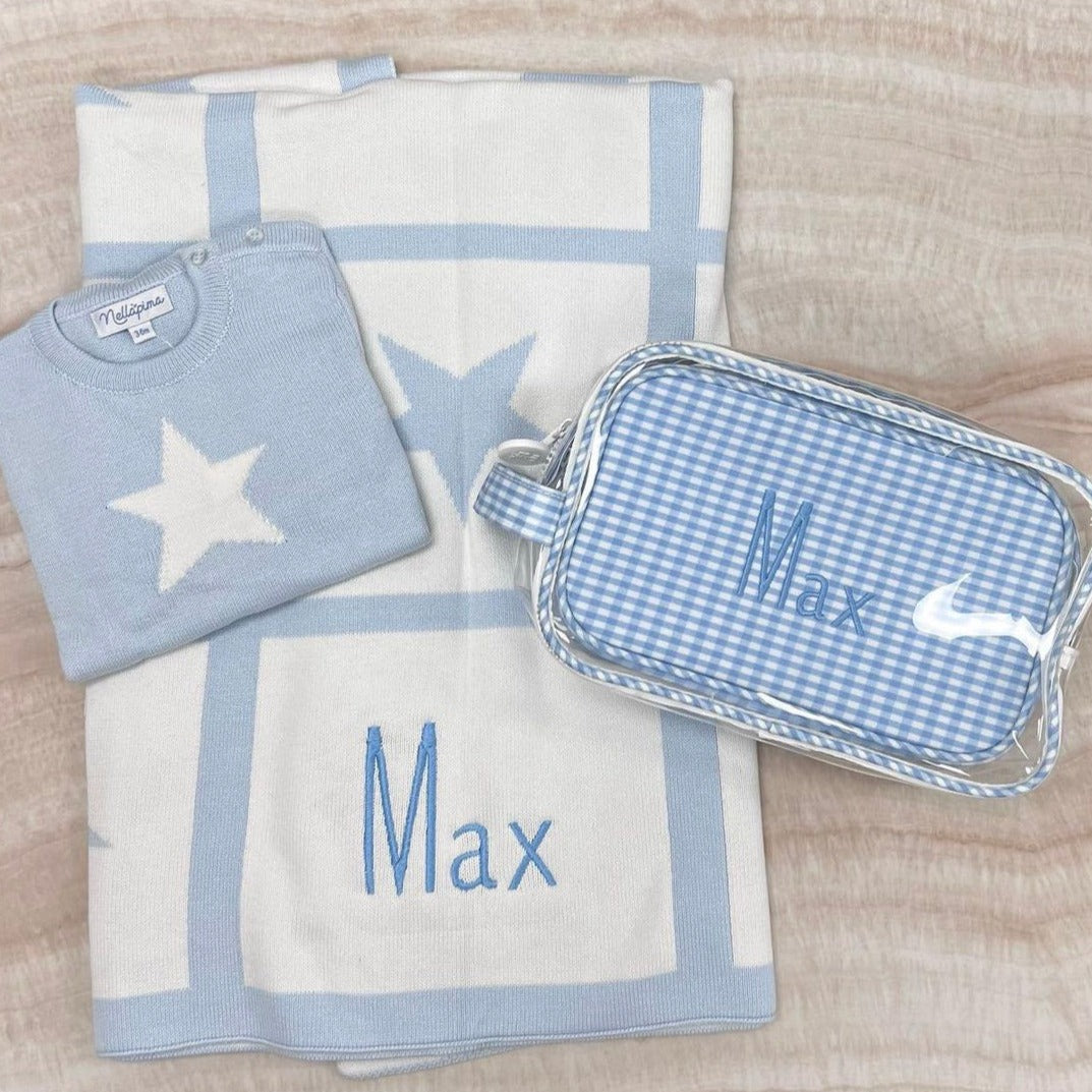 Pima Cotton Star Knit Blanket - Give Wink
