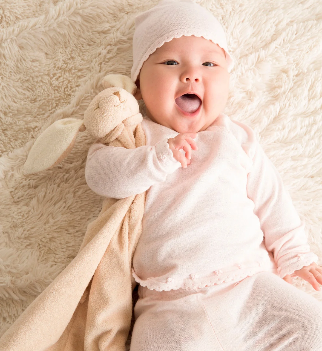 Bunny Lovie Blankie - Beige - Give Wink