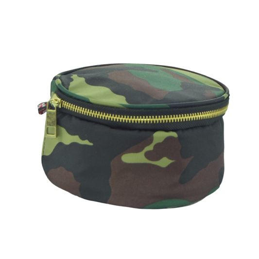 Personalized Nylon Camo Round Multi Purpose Pouch - Give Wink