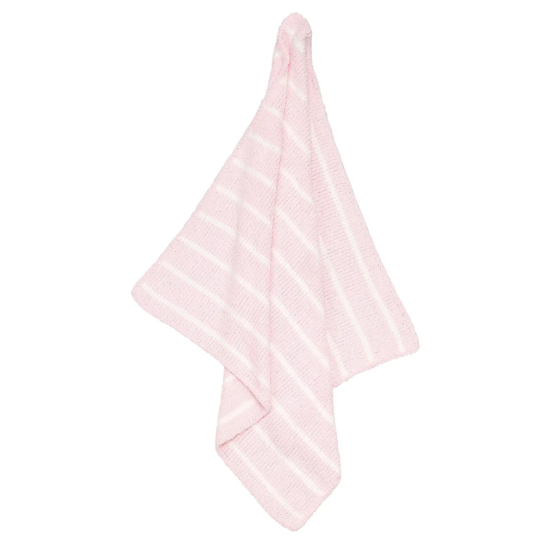 Chenille Blanket - Pink/Ivory - Give Wink