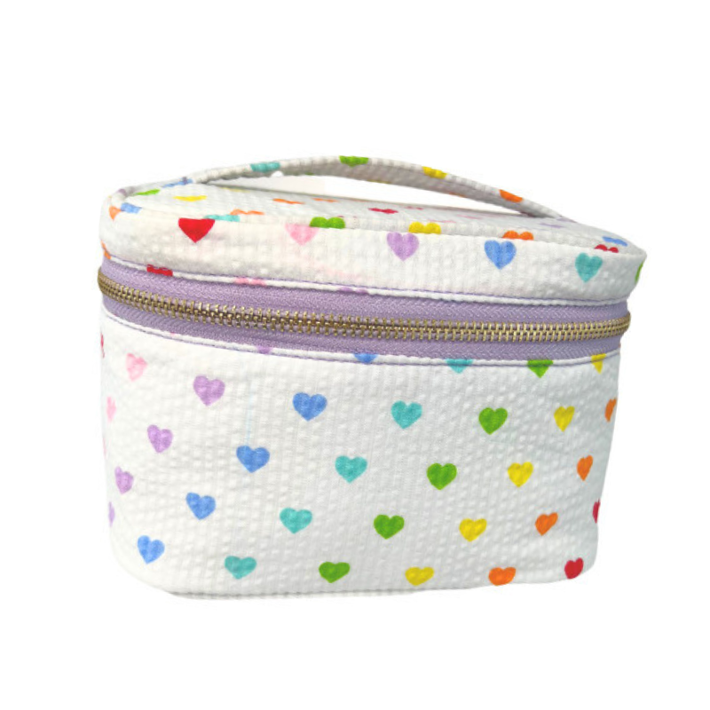 Personalized Tiny Hearts Mini Train Case - Give Wink