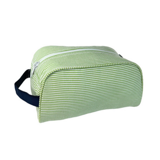 Personalized Seersucker Grasshopper Traveler Pouch - Give Wink