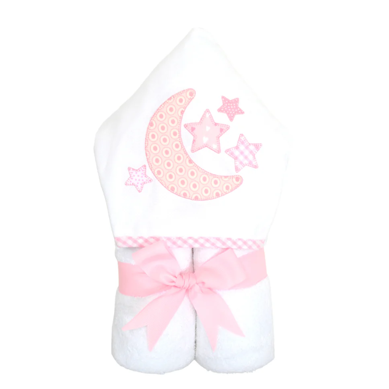 Personalized Baby Girl Pink Lullaby Hooded Towel - Give Wink