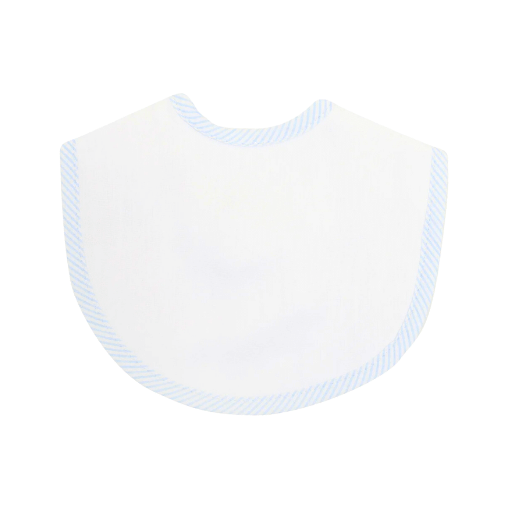 Personalized Baby Boy Blue Seersucker Stripe Pique Medium Bib - Give Wink