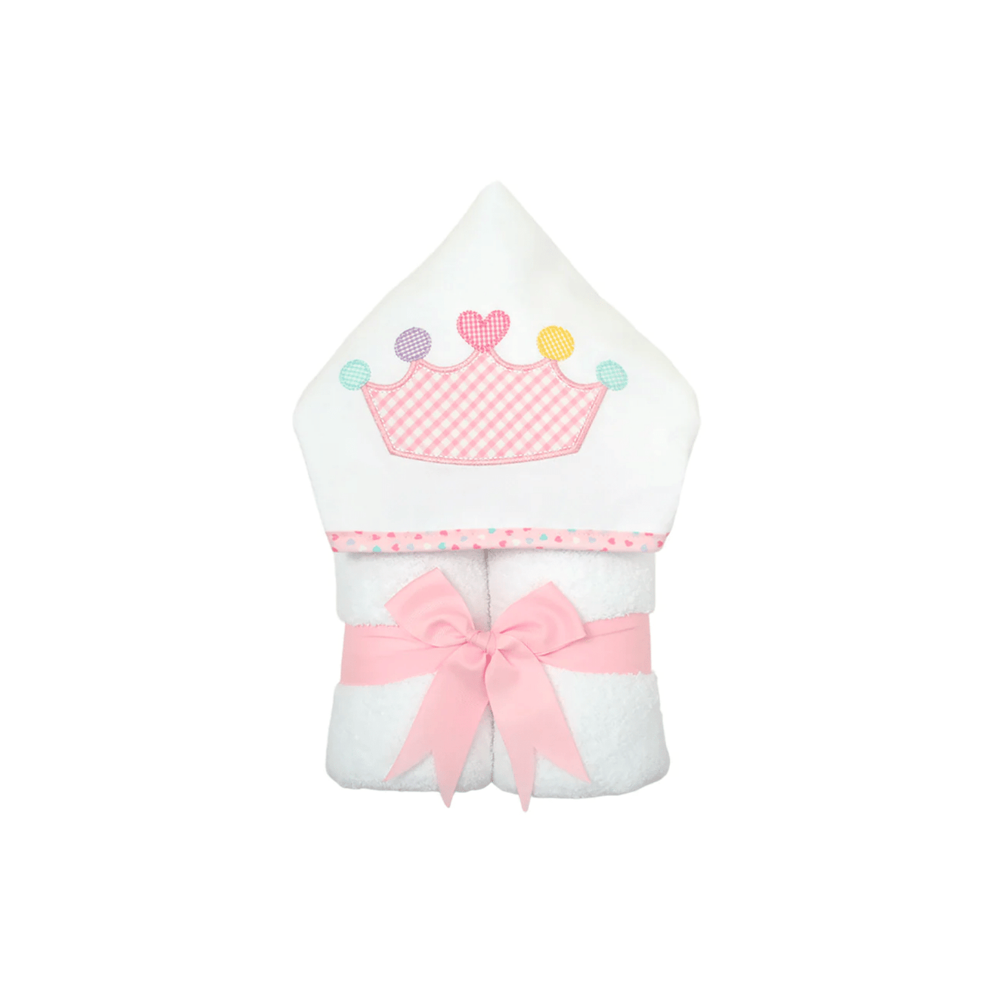 Personalized Baby Girl Pink Princess Hooded Towel - Give Wink