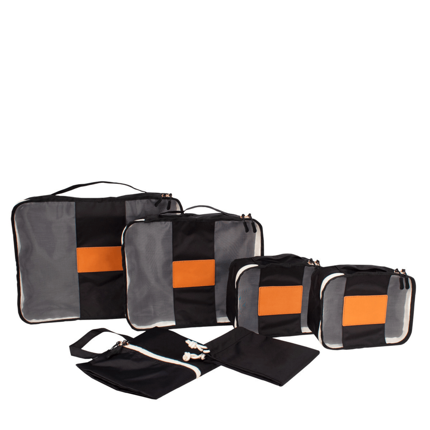 Black Mesh Packing Cubes - Set of 6 - Give Wink