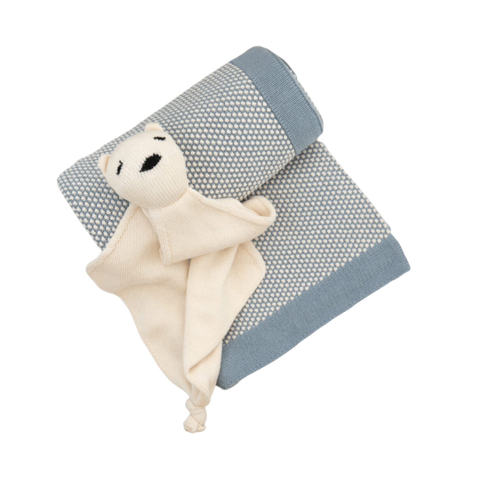 Knit & Lovie Set - Elegant Blue Grey/Natural - Give Wink
