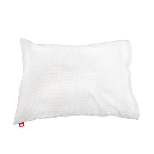 Personalized Seersucker White Pillow Case - Give Wink