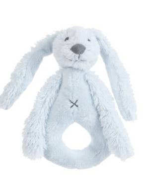 Stuffed Newcastle Classics Blue Rabbit Rattle - Give Wink