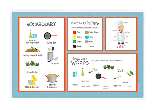 The Boy Chef Personalized Kids Placemat - Give Wink