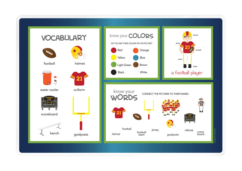 Touchdown Personalized Kids Placemat - Give Wink