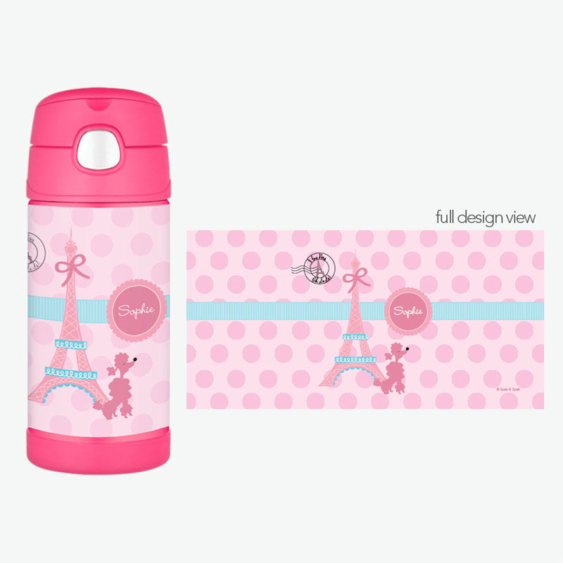 Ohh La La Paris Personalized Thermos Bottle - Give Wink