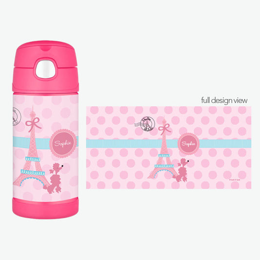Ohh La La Paris Personalized Thermos Bottle - Give Wink