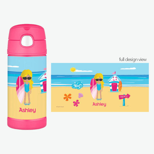 Beach Girl Personalized Thermos Bottle - Give Wink