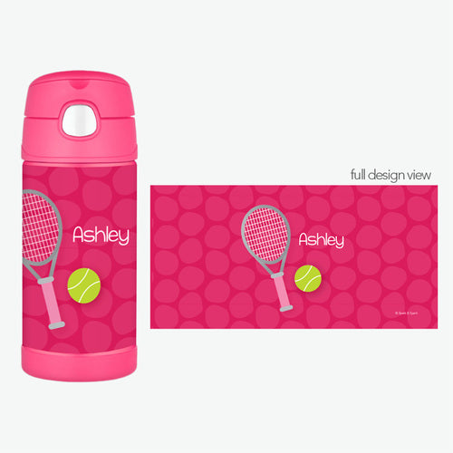 Personalized Tennis Racket and Ball Embroidered Backpack 