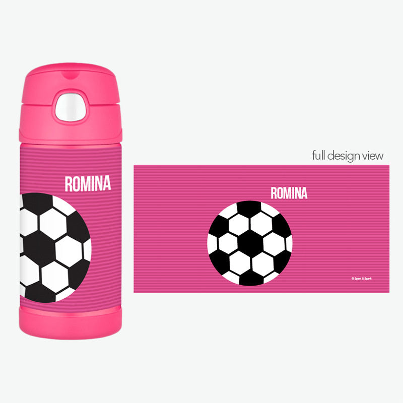 Soccer Fan Personalized Thermos Bottle - Give Wink