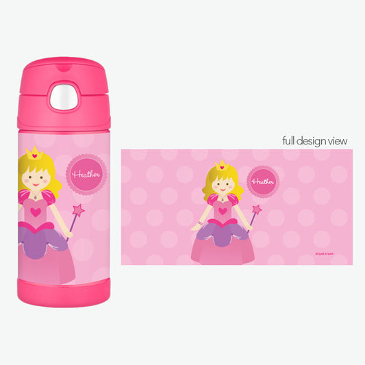 Cute Princess Personalized Thermos Bottle - Give Wink