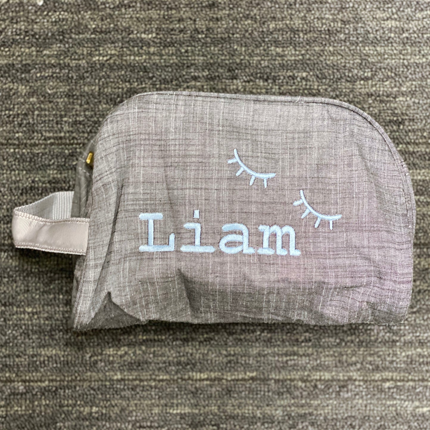 Personalized Chambray Grey Traveler - Give Wink