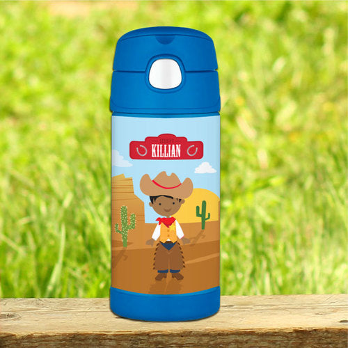 Cowboy Personalized Thermos Bottle - Give Wink