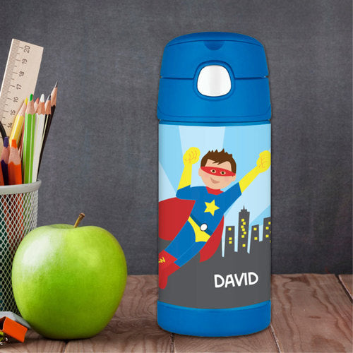 Cool Superhero Personalized Thermos Bottle - Give Wink